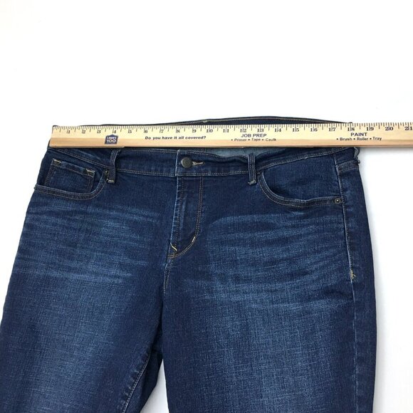 Old Navy Women's Jeans Original Straight Leg Mid Rise Dark Wash Stretch size 14S - Picture 4 of 8